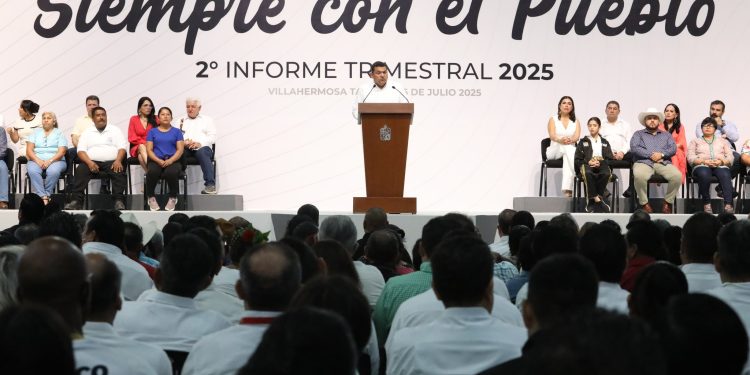 Alcaldes de Tabasco respaldan informe trimestral del gobernador Javier May