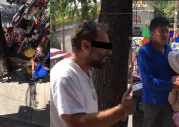 Se viraliza ‘Lord Banquetas’ tras confrontar a vendedores ambulantes