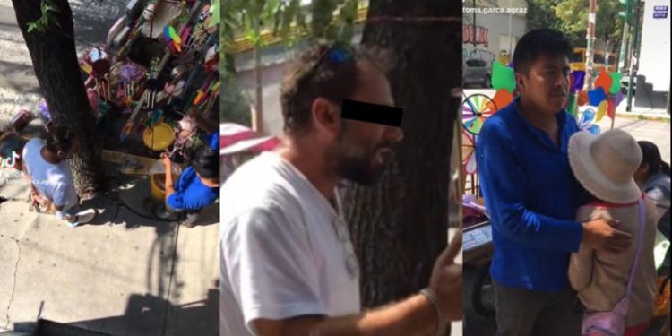 Se viraliza ‘Lord Banquetas’ tras confrontar a vendedores ambulantes