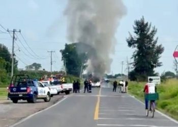 Ataque armado e incendio de autobús en Salamanca, Guanajuato