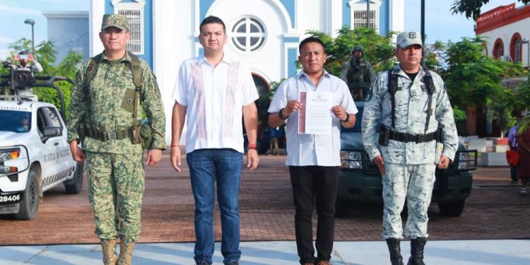 Refuerzan presencia de fuerzas federales en Comalcalco para fortalecer la seguridad