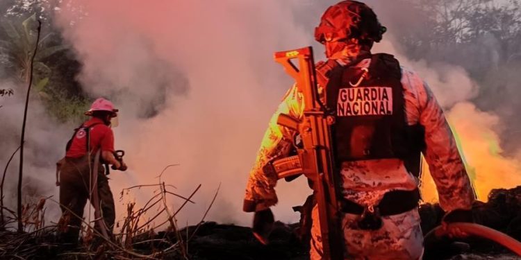Incendio de pastizal en Nicolás Bravo, Macuspana, moviliza a Protección Civil