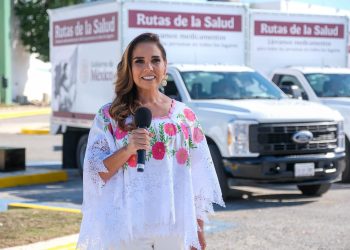 Mara Lezama y la Presidenta Claudia Sheinbaum participan en el arranque de la Estrategia Nacional de Rutas por la Salud