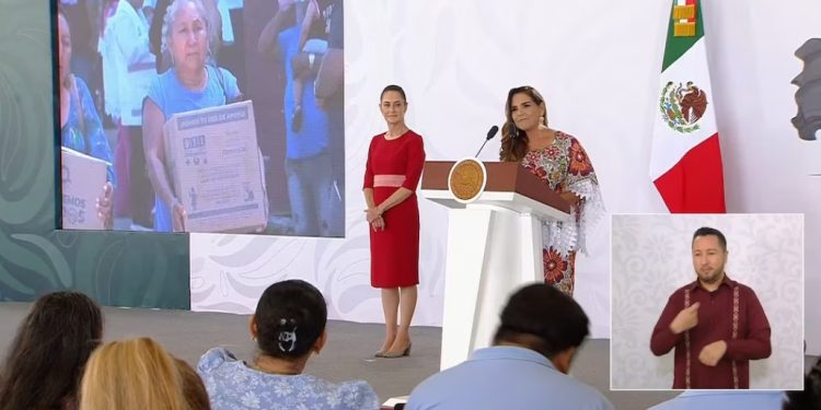 Mara Lezama, presentó avance de las estrategias implementadas para enfrentar la llegada masiva de sargazo al Caribe mexicano