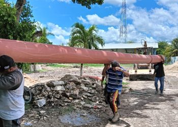 Avance en la reconstrucción de parque en la localidad de Mamantel, Carmen