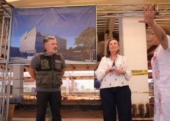 Gobernadora y Poder Judicial recorren avances de la Ciudad Judicial de Coatzacoalcos