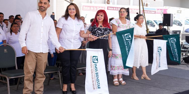 CAMPECHE SE SUMA A LAS “RUTAS DE LA SALUD”; LAYDA SANSORES DIO EL BANDERAZO PARA SURTIR MEDICINAS A LOS CENTROS DE SALUD