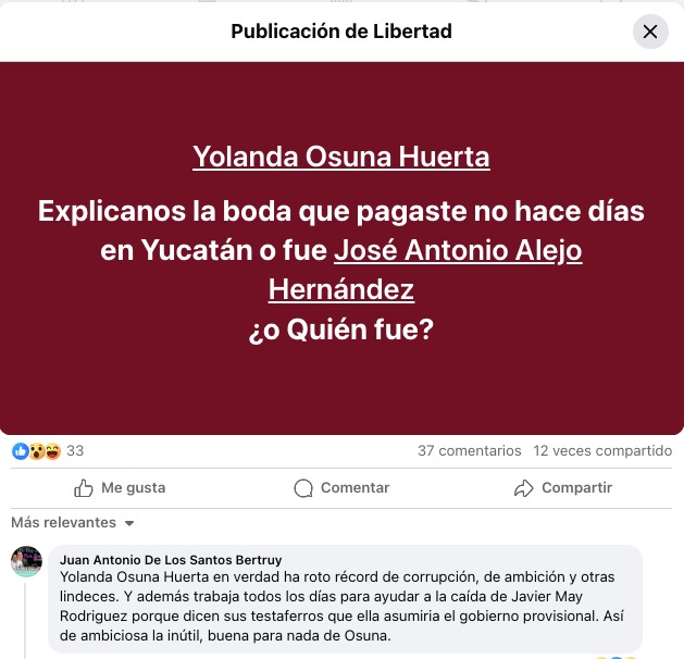 A Yolanda Osuna el 60% de los habitantes de Centro la reprueban, malos resultados y evidente latrocinio