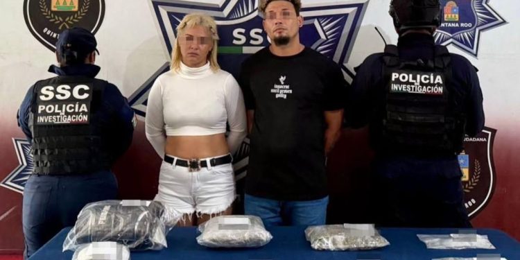 Detienen a pareja de cubanos por narcomenudeo en Cancún