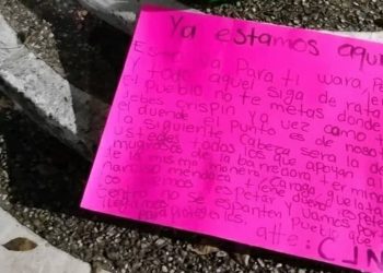 Hallan cartulina con amenazas en parque de la colonia Nueva Villahermosa relacionadas al CJNG