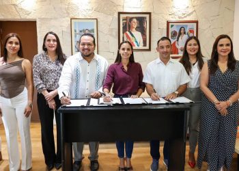 Firma Ana Paty Peralta convenio de colaboración con el TEQROO a favor de la democracia y los derechos político-electorales