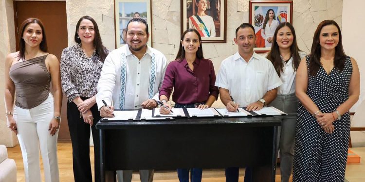 Firma Ana Paty Peralta convenio de colaboración con el TEQROO a favor de la democracia y los derechos político-electorales