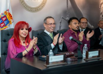Recibió Layda Sansores el Informe anual de labores del presidente del Poder Judicial del Estado