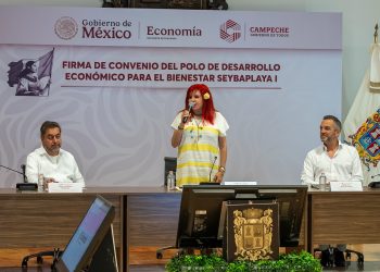 Layda Sansores firma el convenio del primer Polo de Desarrollo Económico para el Bienestar Seybaplaya I