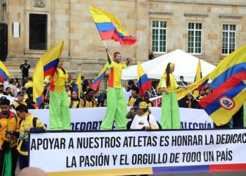 Protesta de atletas en Bogotá por recorte de presupuesto
