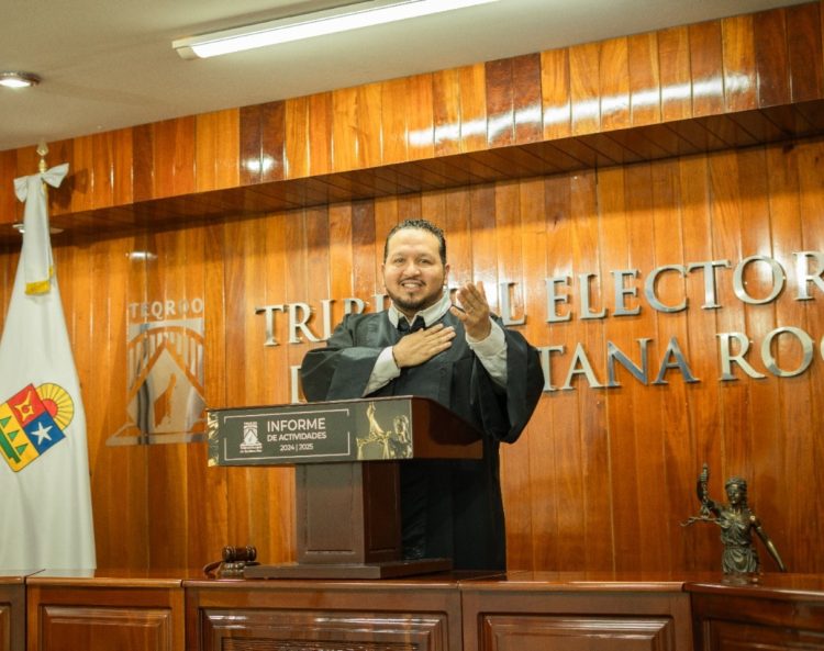 Rinde el Magistrado Presidente del TEQROO, Sergio Avilés Demeneghi el Informe de Actividades 2024-2025
