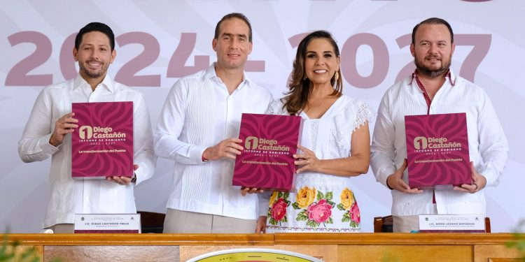 Asiste Mara Lezama al Primer Informe de Gobierno de Tulum y reafirma el compromiso con el bienestar de la ciudadanía y el pueblo maya