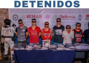 Detienen a seis hombres con 490 dosis de droga durante operativo en Cancún