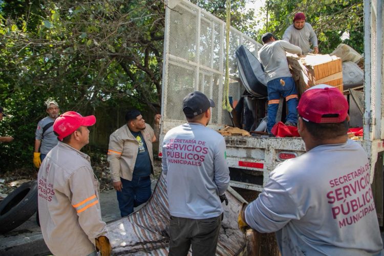 Estefanía Mercado responde con soluciones de descacharrización y desazolve de pozos en la colonia Ejido