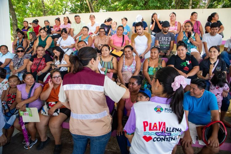 Estefanía Mercado lleva bienestar alimentario a 600 familias de Villas del Sol con el programa “Playa Llena, Corazón Contento”