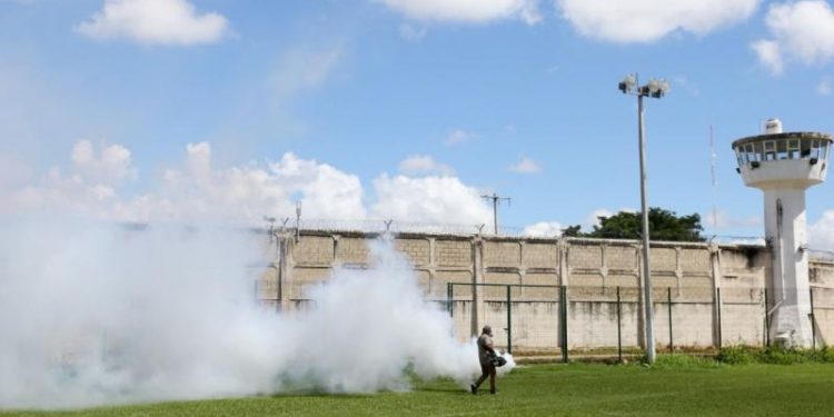 Realizan operativo de fumigación en el Cereso de Mérida