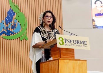 Layda Sansores , inauguró la oficina regional de la Codhecam y atestiguó el Tercer Informe de Actividades en Champotón