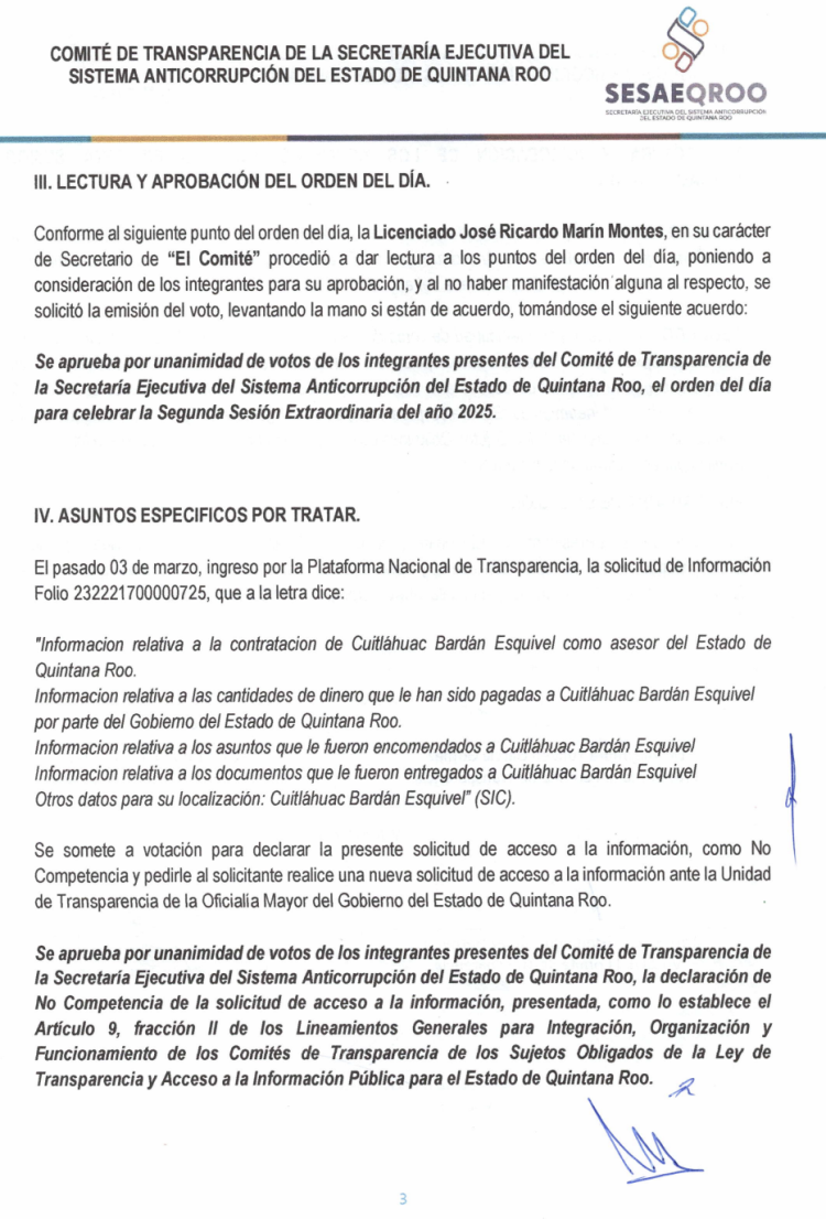 Cuitlauhac Bardan Ezquivel auto proclamado representante de la presidenta Sheinbaum, brazo corruptor en el gobierno de Quintana Roo, represión política, presión a medios de comunicacion y empresarios que no seden a sus corruptos intereses económicos y políticos