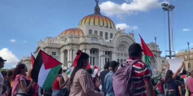 Marcha en apoyo a Palestina termina con tres policías heridos