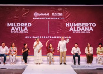 Rinde Mildred Ávila su primer informe y llama a construir la unidad todos los días