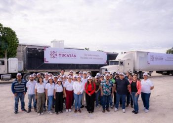 DIF Yucatán coordina nuevo envío de más de 20 toneladas de ayuda humanitaria a comunidades afectadas