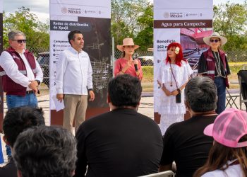Claudia Sheinbaum  y Layda Sansores dieron el banderazo de inicio del proyecto integral “Agua para Campeche”