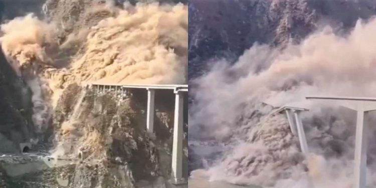 Colapsa el puente Hongqi en China tras deslave; no se reportan víctimas