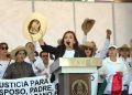 Grecia Quiroz llama a un “voto de castigo” en 2027 tras multitudinaria movilización en Uruapan
