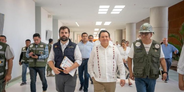 Supervisan avances del nuevo Hospital General IMSS-Bienestar «Dr. Agustín O’Horán»