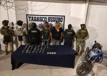 Aseguran a cuatro presuntos vendedores de droga en diversos operativos en Comalcalco