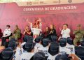 En la graduación de la XXVII generación de policías; la gobernadora Layda Sansores destaca el prestigio y la profesionalización