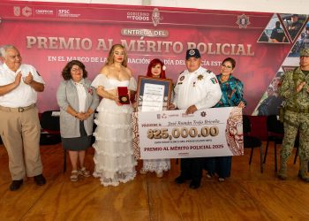 En la entrega del Mérito Policial 2025, Layda Sansores, destacó que Campeche sigue entre los tres estados más seguros de México
