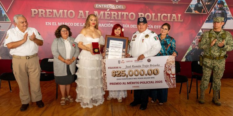 En la entrega del Mérito Policial 2025, Layda Sansores, destacó que Campeche sigue entre los tres estados más seguros de México