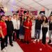 Layda Sansores aperturó la pista de hielo como parte de “Las posadas del jaguar” en el Foro Ah Kim Pech