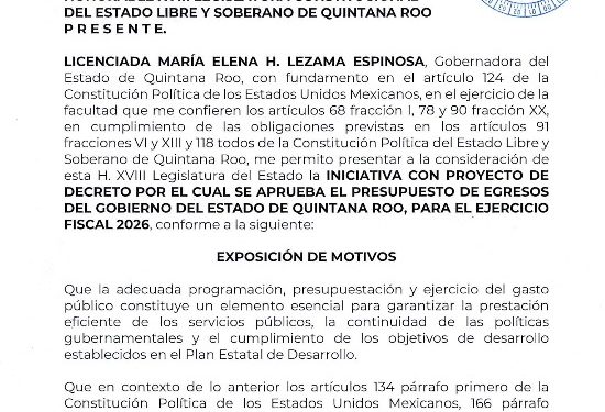 Presentan al Congreso Presupuesto Electorero de 56,000 millones de pesos para 2026, pretende Gobierno Estatal manejo discrecional de recursos.