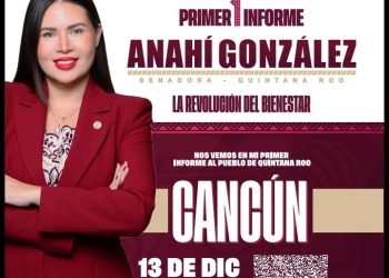 Senadora Anahí González, celebrará con el pueblo este 13 de diciembre.