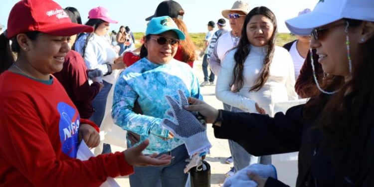 Recolectan casi 400 kilos de residuos en playas de Telchac Puerto