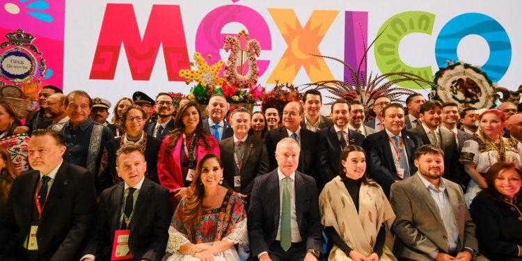 Participa Mara Lezama, junto con Josefina Rodríguez y Quirino Ordaz, en la inauguración del pabellón de México en FITUR 2026