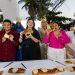 Estefanía Mercado encabezó corte de monumental Rosca de Reyes de 2.5 kilómetros en Playa del Carmen