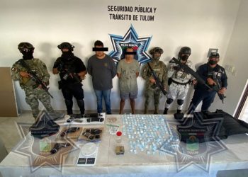 Detienen a tres personas por presunto narcomenudeo durante operativo conjunto en Tulum