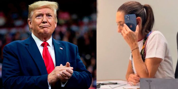 Sheinbaum sostiene conversación telefónica con Trump y envía saludo a Melania