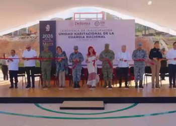 Layda Sansores y mandos militares inauguraron la Unidad Habitacional de la Guardia Nacional en Campeche
