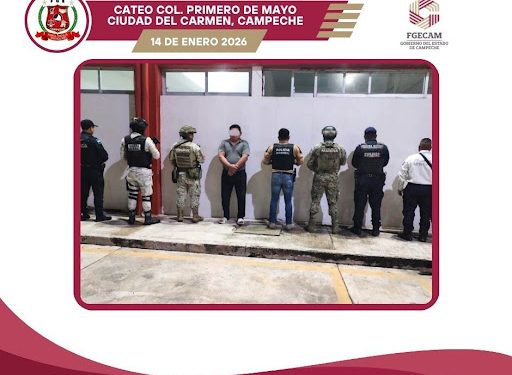 FGECAM realiza tres cateos en Ciudad del Carmen por delitos contra la salud