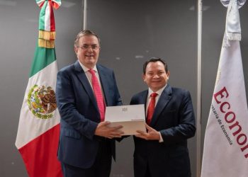 Gobernador Joaquín Díaz Mena fortalece agenda económica con Secretario de Economía Marcelo Ebrard