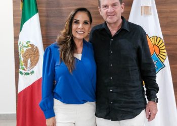 Mara Lezama y Emilio Romano se reúnen para organización de la 89 Convención Bancaria en Cancún